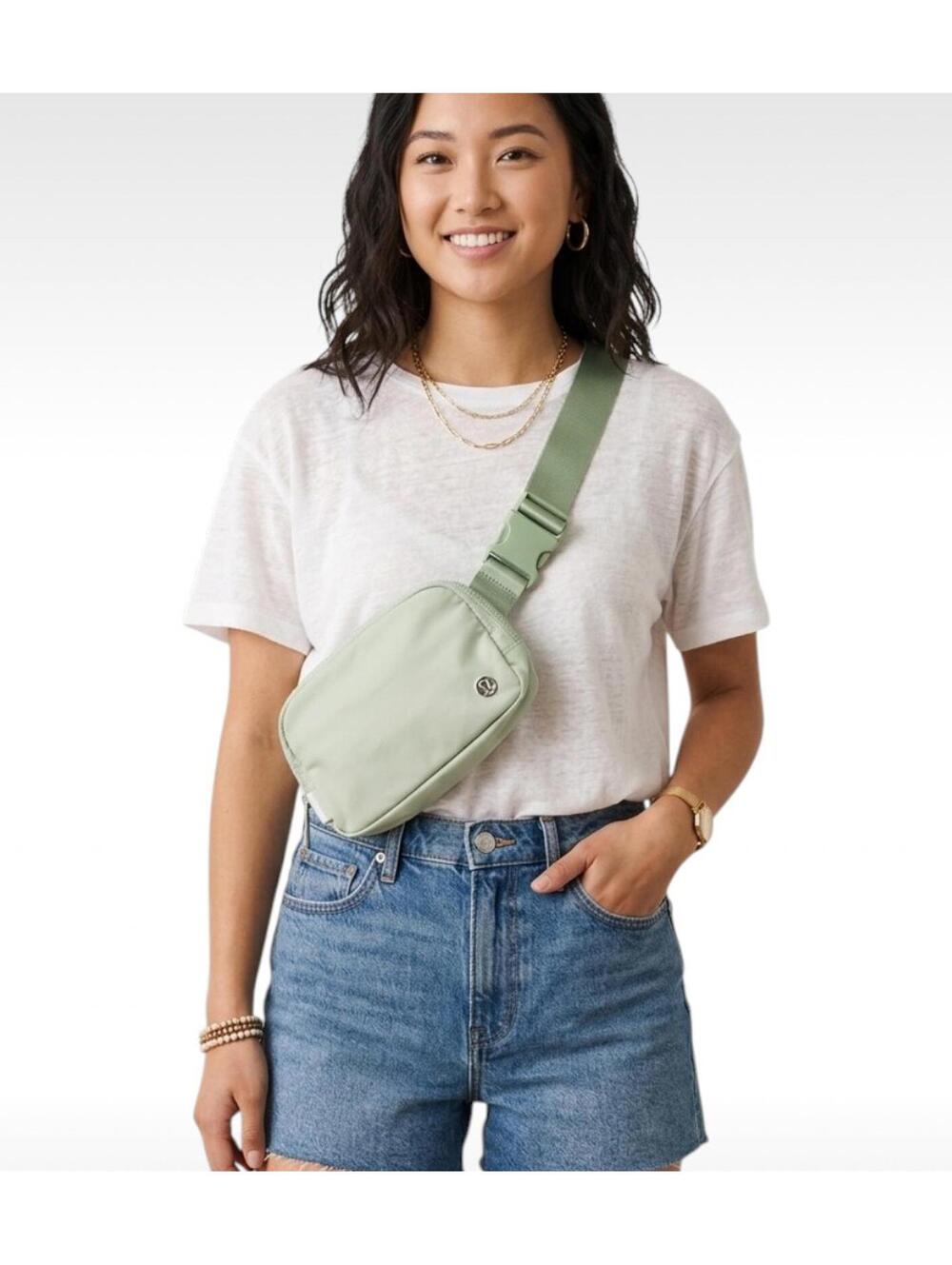 Lululemon Everywhere Belt Bag Kohlrabi Green White Nylon Fanny Pack Mint